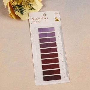 Sticking Gradient Morandi Index Loose-Leaf Color Transparent Self-Adhesive <b>Memo</b> <b>Pads</b> for Learning Office Use Simple - Product Image 5