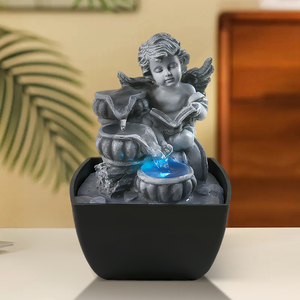 Noi Stock 19cm a tema angelo fontana da tavolo con luci a LED-ideale per chi ama l'arredamento elegante - Product Image 2