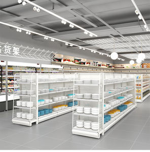 Étagères double face en acier laminé à froid pour supermarchés, <span class=keywords><strong>pharmacie</strong></span>, épicerie, présentoir en métal à vendre - Product Image 2