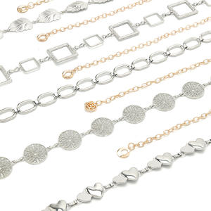 Moda göbek takı alaşım Metal zincir kemer kare dikdörtgen bayan vücut zincir bağlantı kemer altın bel kemeri kadınlar için elbise - Product Image 2