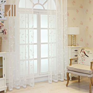 Cortina 100 poliéster para ventana, cortina limpia, a la moda, con tela floral - Product Image 3