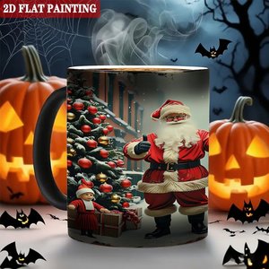 Heat Sensitive <b>Ceramic</b> <b>Mug</b> 11oz Frosted Black Christmas Design Gift Cup - Product Image 6