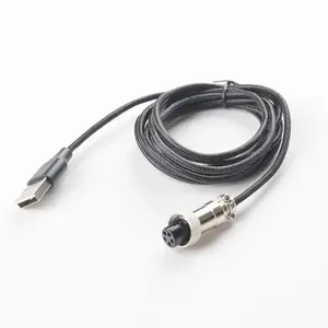 Nylon geflochtenes Tastatur kabel Luftfahrt stecker zum Micro-USB-Stecker