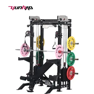 Professional Multi Functional Weight Lifting Smith Machine Power Squat Rack For Strength Training