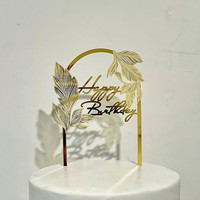 Beliebter Mr&Mrs Hochzeitstorten-Aufsatz, Happy Birthday Acryl-Bogen Tortendekoration für Geburtstag und Verlobung