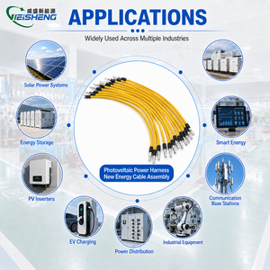 Kabel Harness Silikon Tembaga OEM Pabrik untuk Sistem Energi Tenaga Surya PV, Konektor Terminal Crimp Transparan, Kabel Surya - Product Image 2