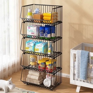 Portaoggetti multifunzione in acciaio a <span class=keywords><strong>parete</strong></span> organizzatore cucina casa passeggino a ruote miste <span class=keywords><strong>scatola</strong></span> per spezia Snack frutta verdura - Product Image 3