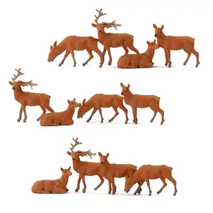 AN8714 Model Railway Train Figure H0 Scale 1:87 Painted Moose Elk PVC Deer Animals