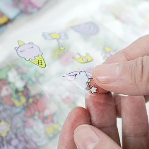 Autocollants personnalisés en vinyle transparent pour petites filles, autocollants mignons de <span class=keywords><strong>dessin</strong></span> <span class=keywords><strong>animé</strong></span> pour enfant - Product Image 4