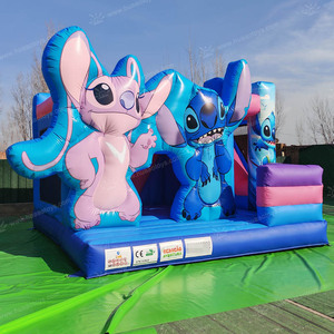 Castillo Inflable Stitch para Niños, Tobogán Combinado Azul, Jumper de PVC, Certificado CE, 5m X 5m, Garantía de 3 Años - Product Image 4