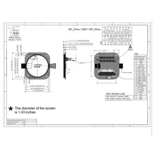 Écran AMOLED rond de 1,43 pouce avec panneau tactile, résolution 466x466, interface RGB QSPI, module LCM 350cd - Product Image 3