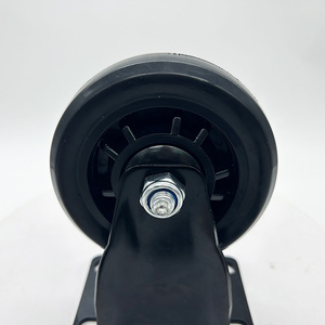 VIMA Customized 4 Inch Elastic Rubber <strong>Casters</strong> Fixed Castors Without Brakes Medium Duty <strong>Caster</strong> For Trolley Cart - Product Image 3