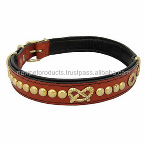 Collar de Perro de Lujo de Alta Calidad, el Más Vendido, Hecho a Mano, de Cuero Genuino, con Remaches, Diseño Sólido, Elegante y Moderno - Product Image 1