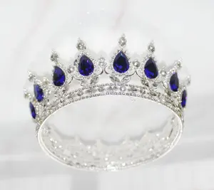 Livre personalizado barato misturado redonda miss americana beleza tiaras diamante queen madrinhas