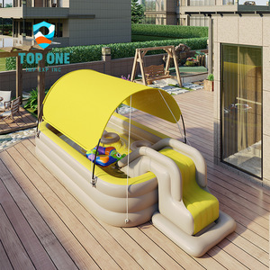 TopOne 2,1 M 2,6 M 3,05 M Piscina inflable familiar gruesa de gran tamaño con parasol - Product Image 6