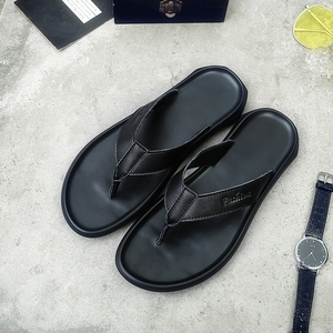 Nuevas Sandalias Ligeras de Cuero Genuino para Hombre, Transpirables, Estilo Flip-Flop, para Playa, Casual, de Cuero Vacuno - Product Image 5