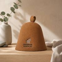 Bonnets de Douche en Feutre de Laine d'Australie de Luxe, Doux, Réutilisables, Écologiques, avec Logo Personnalisé pour le Bain et la Sauna