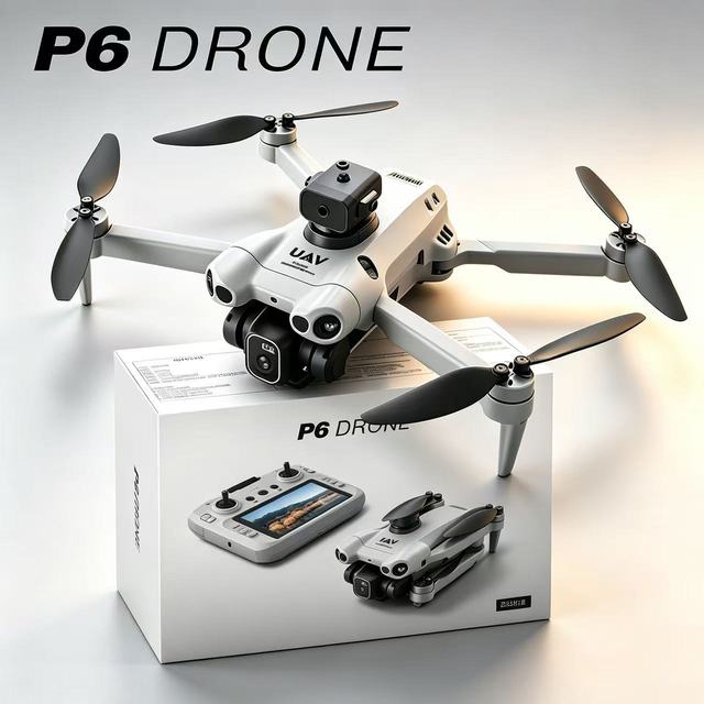 New P6 40% Foldable 4K HD Camera Quadcopter Long Flight Time 10-20min RC Drone for Photography Lover Outdoor Shooting