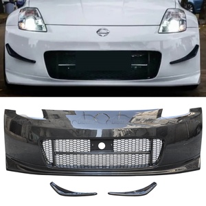 Spoiler avant en fibre de carbone de type V2 avec canards et séparateurs pour Nissan 350Z, pièces automobiles, kits de carrosserie - Product Image 1