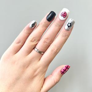 24 Uds ABS venta al por mayor hecho a máquina medio hecho a mano <span class=keywords><strong>Uñas</strong></span> acrílicas <span class=keywords><strong>de</strong></span> almendra <span class=keywords><strong>de</strong></span> lujo nuevo diseño cuadrado corto Simple <span class=keywords><strong>uñas</strong></span> a presión dedos - Product Image 4