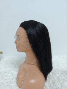 Promotion Letsfly : Perruques 100% Cheveux Humains, Densité 200%, Lace Frontal 13x4, 14 pouces, Cheveux Plus Volumineux, Bonne Qualité, Vente en Gros Direct Usine, à partir de 38$ - Product Image 1