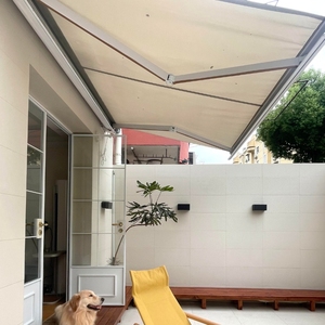 Tetto a baldacchino elettrico a forma di scatola piena pensilina per terrazzo tettoia automatica telescopica pieghevole pioggia in acrilico telaio in alluminio - Product Image 6