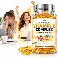 Complexe de vitamines B OEM, 120 gélules molles, B1 B2 B3 B6 B12, libération quotidienne d'énergie, complément bien-être, fabricant