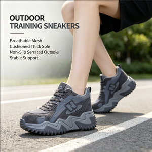 <span class=keywords><strong>Sneakers</strong></span> Chunky Retrò da Donna con Lacci, <span class=keywords><strong>Tacco</strong></span> <span class=keywords><strong>Interno</strong></span> Nascosto, Inserti in Rete e Suola Robusta, Produzione ODM all'Ingrosso per Primavera e Autunno - Product Image 3