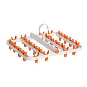 Séchoir à linge domestique avec pinces, rectangulaire, pliable, multifonctionnel, pour sous-vêtements et chaussettes, coupe-vent et anti-emmêlement - Product Image 1