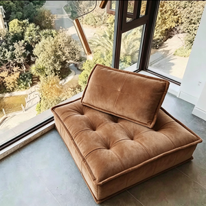 <span class=keywords><strong>Canapé</strong></span> modulaire en velours côtelé moderne avec coussin de dossier amovible et réglable pour salon, chambre, balcon, chaise longue paresseuse - Product Image 6