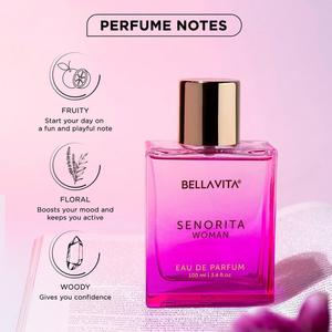 Bestseller Transfrontaliero BellaVita Luxury SENORITA Profumo da Donna Medio Oriente Dubai Note Floreali Lunga Durata 100ml EDP da Viaggio - Product Image 4
