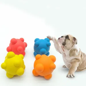 موردو الحيوانات الأليفة شعار مخصص لعب رمي الكلب الصديقألعاب مضغ بالجملة المطاط الحيوانات الأليفة التنس كرات لعبة تفاعلية