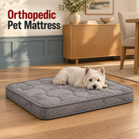 Matelas orthopédique pour chien avec housse matelassée amovible et lavable et options de tissus personnalisés pour les lignes de literie pour animaux de marque