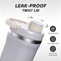 Bouteille shaker isotherme personnalisée YEWAYOGA avec compartiment de rangement intégré pour mélangeur et poudre protéinée, idéale pour la gym et les sports
