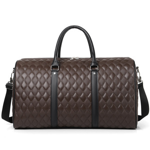 Tas malam kualitas tinggi tas jinjing besar kulit PU tahan air tas Duffel Travel tas Gym pria - Product Image 1