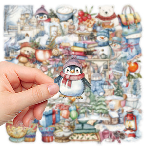2026 Nuevo Paquete de 50 <span class=keywords><strong>Pegatinas</strong></span> Transparentes de Navidad <span class=keywords><strong>Xmax</strong></span> - Product Image 2