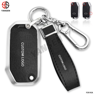 Couverture de boîtier de clé de voiture en alliage de Zinc pour <span class=keywords><strong>Kia</strong></span> <span class=keywords><strong>Sportage</strong></span> Ceed Sorento Cerato Forte KX3 K5 <span class=keywords><strong>porte</strong></span>-clés à distance <span class=keywords><strong>porte</strong></span>-clés personnalisés - Product Image 3