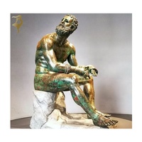 Bronze Fat Femelle Danse Sculpture Décoratif Femelle Statue En Métal Artisanat Produit