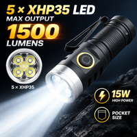 Lampe de travail industrielle EDC 1500 lumens, lampe torche LED portable avec clip magnétique en métal pour mécanicien, réparation automobile, urgence, extérieur