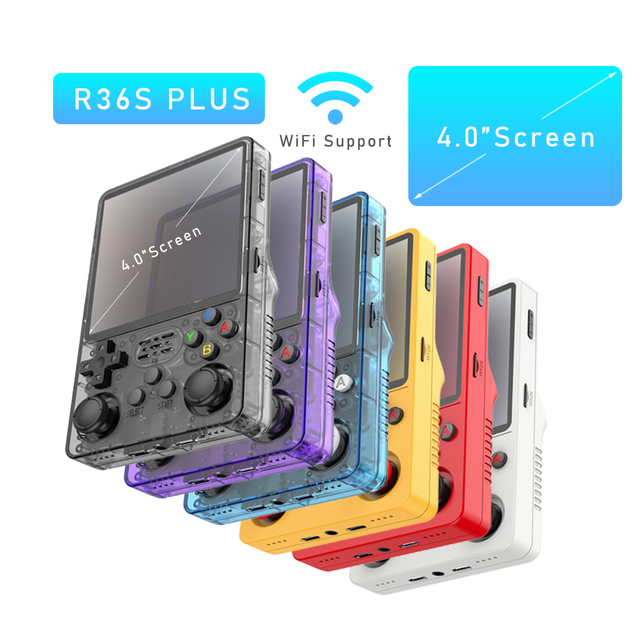 2026 Newest R36S PLUS Handheld Game Console 4 Inch Screen 64G Retro Classic Portable Handheld Video Game Console for PSP PS1
