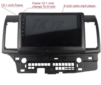 Cadre de radio de console centrale de voiture 2 Din Fascias 9 pouces à 10 pouces pour lecteur multimédia universel DVD Radio Facia Dashboard