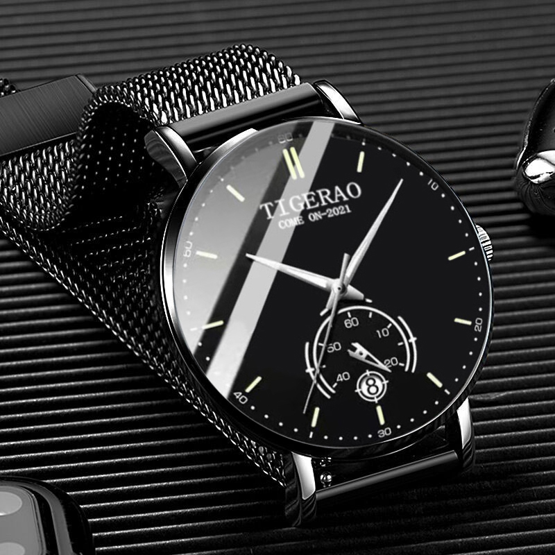 056 black net silver needle-imported movement