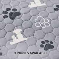 Tapis absorbant pour animaux de compagnie en polyester lavable et réutilisable, antidérapant, avec motif de patte pour chats et chiens, toutes saisons