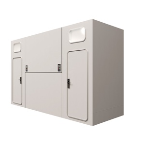 WE Serrure de porte intelligente Capsule Sleep Bed Matériau ignifuge pour hôtel/<span class=keywords><strong>auberge</strong></span> de jeunesse Taille unique Panneau en bois et fer Boîte de lit pour chambre à coucher - Product Image 2