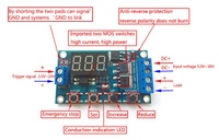 Minuterie électronique numérique double MOS LED, 12V 24V, 1 pièce, relais de retard de Cycle, interrupteur de retard, Circuit imprimé, Module de commande de chronométrage, à monter soi-même