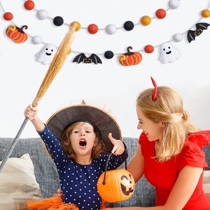 <span class=keywords><strong>Guirlande</strong></span> de boules de laine suspendues multicolores personnalisées citrouille chauve-souris fantôme feutre <span class=keywords><strong>fanion</strong></span> d'affichage pour Halloween Thanksgiving Festival - Product Image 6