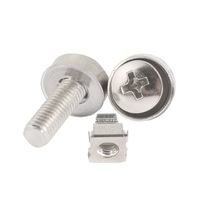 Kit de tornillos y tuercas para montaje en rack OEM, sujetadores de clip para gabinetes de servidor con cabeza plana cruzada M5/M6, chapado y longitud personalizados