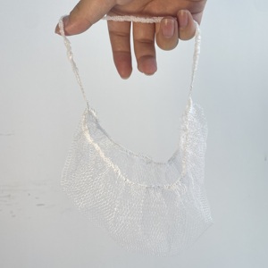 أغطية لحية مرنة من النايلون للاستخدام مرة واحدة للرجال، شبكة شعر بيضاء آمنة مقاس 18 بوصة من هاوتي - Product Image 3