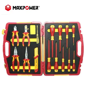 Maxpower VDE Tournevis et Pince Jeu d'outils 15 pièces Outil isolé pour électricien électrique