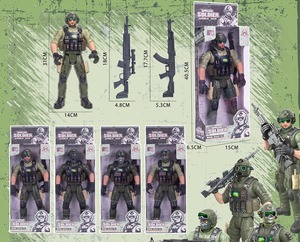 <span class=keywords><strong>S</strong></span>.W.A.T. de PVC de 12.2 Pulgadas Set de Figuras de Acción de Policía con Figuras de Soldados Militares, Armas de la Segunda Guerra Mundial, Escala 1/6, Semiterminadas, para Niños de 3+ Años - Product Image 3